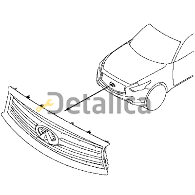 Решетка радиатора оригинал для инфинити фх35 от 2008