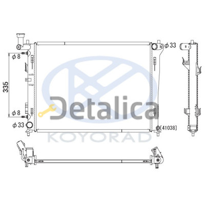 Радиатор охлаждения АТ для Хендай I30 от 2007 (KOYO)