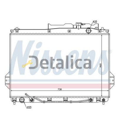 Радиатор охлаждения 3.8 для Хендай IX55 (Nissens)