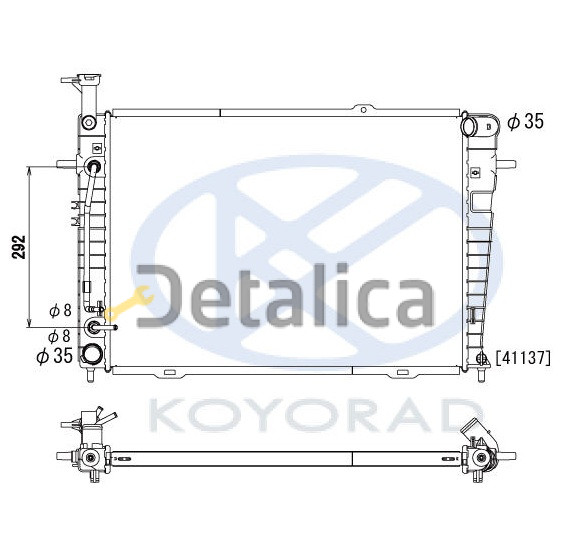 Радиатор охлаждения интеркулер для Хендай Туксон (Оригинал)