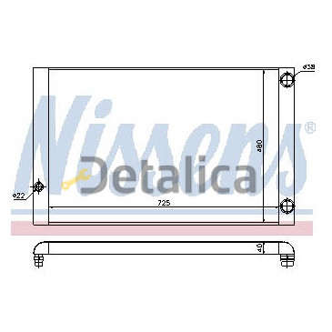 Радиатор охлаждения для Ауди А8 Д2 Д3 Д4 от 2003 (Nissens)