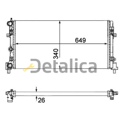 Радиатор охлаждения для Volkswagen Polo 5 от 2010 Nissens Дания