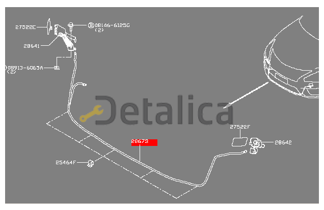 Шланг форсунок омывателя фар для Ниссан Теана L33 оригинал
