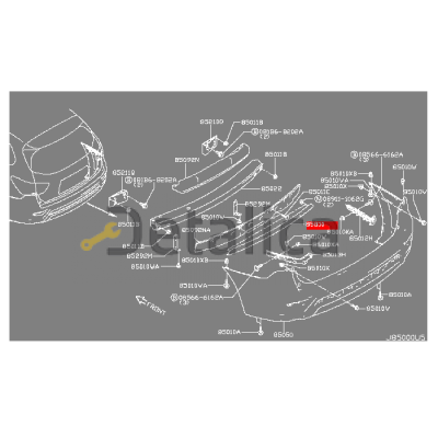 Молдинг заднего бампера для Ниссан Патфайндер Р52