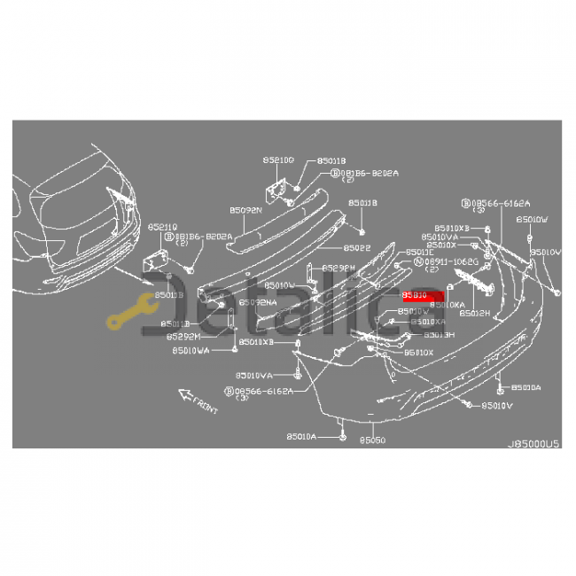 Молдинг заднего бампера для Ниссан Патфайндер Р52