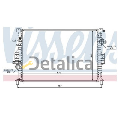 Радиатор охлаждения для Вольво XC60 Nissens Дания