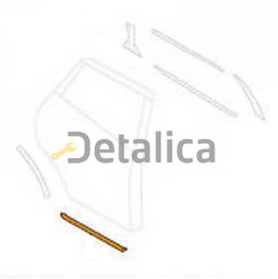 Молдинг кузова правый на заднюю дверь для Ниссан Мурано Z51 оригинал