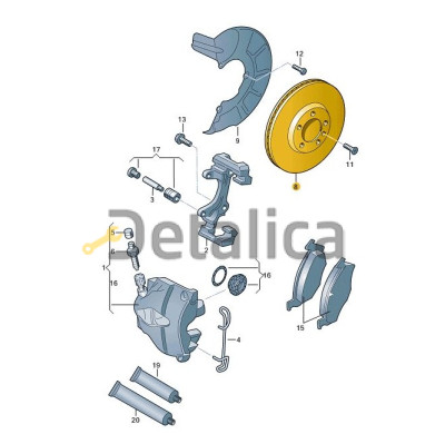 Диск тормозной передний для Шкода Рапид оригинал