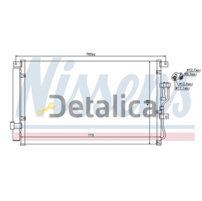 Радиатор кондиционера 3.0 dis для Хендай IX55 (Nissens)