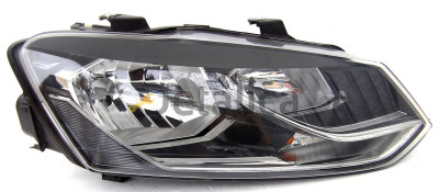 Фара правая для Фольксваген Polo 5 с регулятором мотора (седан) (DEPO)