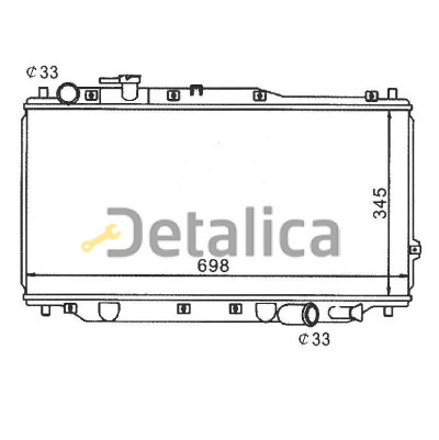 Радиатор охлаждения МТ для Киа Спектра от 2005 (Китай)