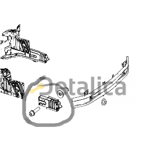 Кронштейн усилителя переднего бампера правый Мерседес W447