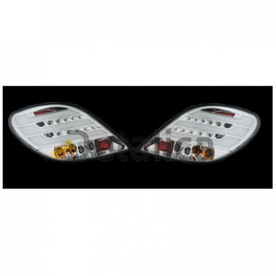 Фонарь задний внешний левый+правый комплект тюнинг с диод с светящееся секциями JUNYAN внутри хром для Пежо 207 от 2005