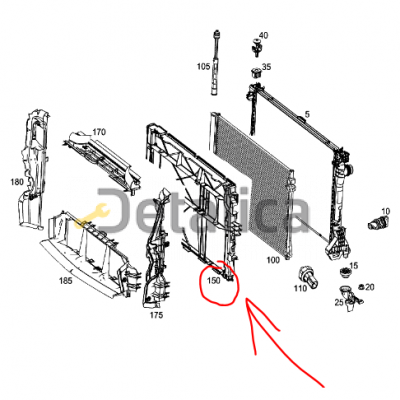 Рамка крепления радиаторов Мерседес W477 оригинал