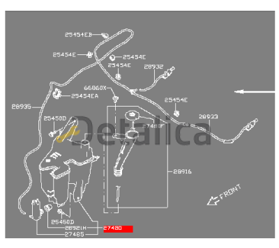 Бачок стеклоомывателя в сборе для Ниссан Тиида С13 оригинал