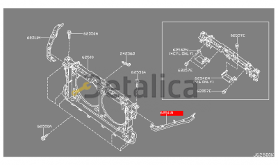 Панель передняя левая для Ниссан Теана L33 оригинал