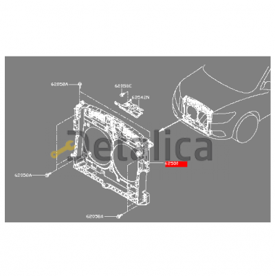 Панель передняя ( суппорт радиатора ) для Ниссан Патфайндер Р52