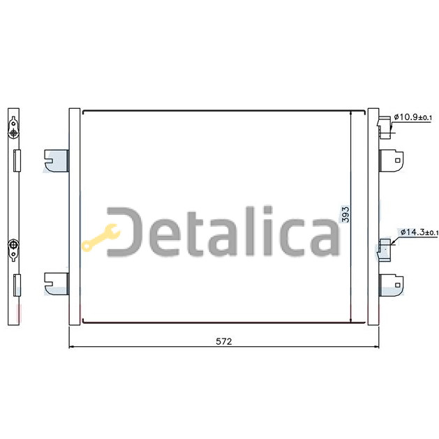 Радиатор кондиционера для Ниссан Альмера G15 без осушителя Termal
