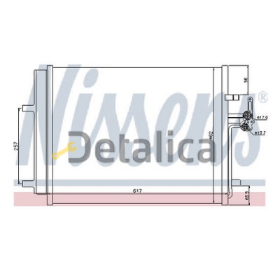 Радиатор кондиционера для Форд Мондео 4 от 2007 Nissens Дания