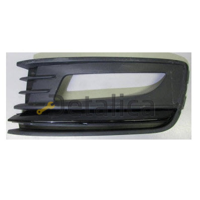 Решетка бампера переднего левая с отв под противотуманку с черным молдингом седан для Фольксваген Поло 5 от 2015 (Китай)