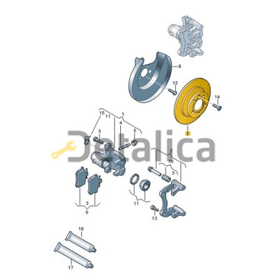 Диск тормозной задний для Шкода Рапид оригинал