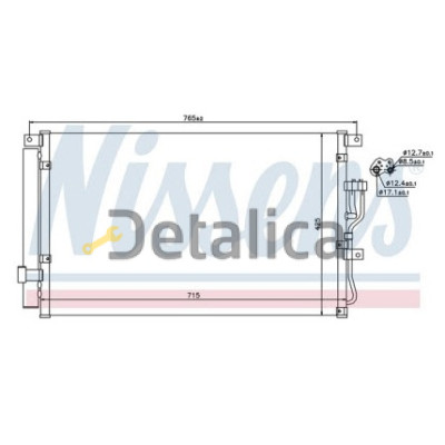 Радиатор кондиционера 3.8 для Хендай IX55 (Nissens)