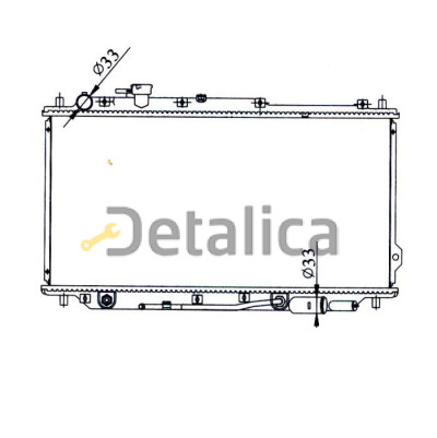 Радиатор охлаждения АТ для Киа Спектра от 2005 (Китай)