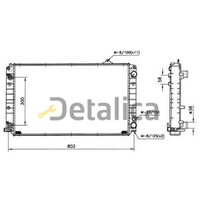 Радиатор охлаждения для Ауди А8 Д2 Д3 Д4 1994-2003 (Geri)