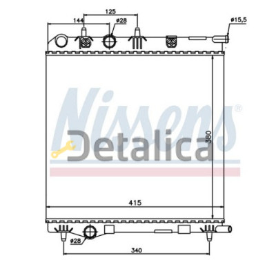 Радиатор охлаждения для Пежо 207 от 2005 Nissens Дания