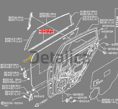 Молдинг задней правой двери хромированный верхний Ниссан Альмера Г15 от 2013 оригинал