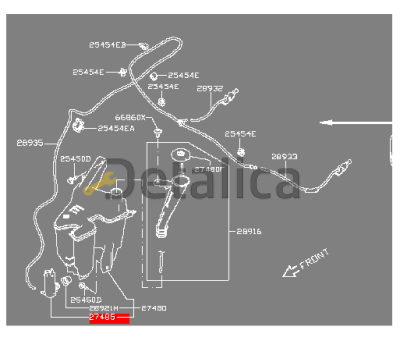 Моторчик стеклоомывателя для Ниссан Тиида С13 оригинал