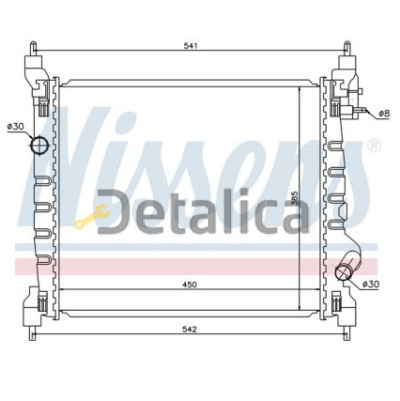 Радиатор охлаждения для Шевроле Спарк 1.2 МТ NISSENS