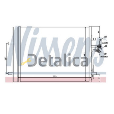 Радиатор кондиционера для Форд Мондео 4 2.5 дизель Nissens Дания