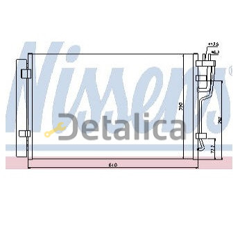 Радиатор кондиционера для Хендай I30 от 2007 (NISSENS)