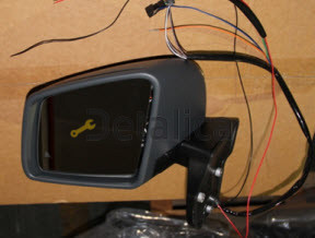 Зеркало для Мерседес W463 левое электр с подогревом, указателем поворота, подсветкой, автоскладыванием Side assist (aspherical) (Китай)