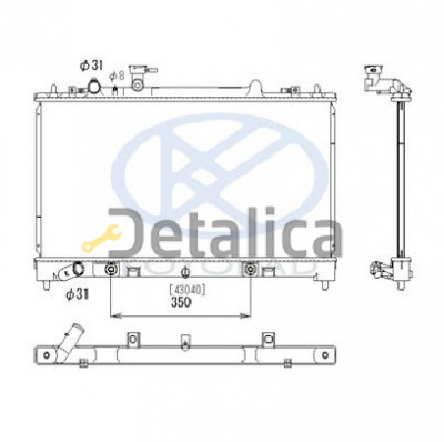 Радиатор охлаждения для мазда 6 GH 2.5 AT MT Koyo