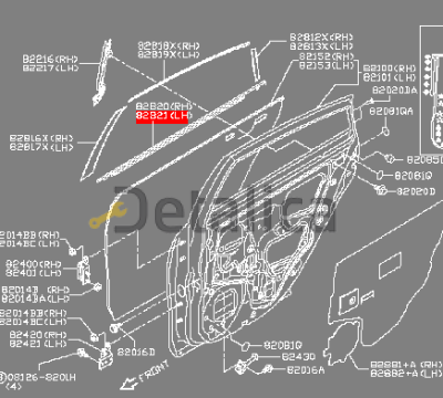 Молдинг задней левой двери хромированный нижний Ниссан Альмера Г15 от 2013 оригинал