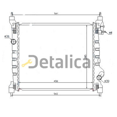 Радиатор охлаждения для Chevrolet Spark 1.2 МТ