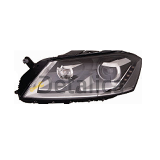 Фара левая линзованная с Afs рег. мотора ксенон , диодная , внутри черная для Фольксваген Пассат В7 от 2011 (Depo)
