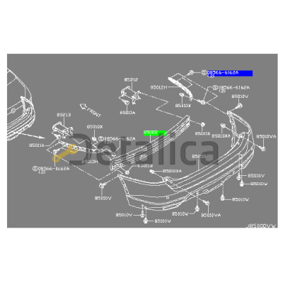Усилитель заднего бампера для Ниссан Х-Трейл Т32 оригинал
