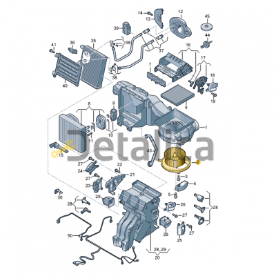 Мотор печки для Шкода Кодиак