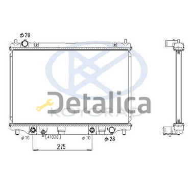 Радиатор охлаждения для Мазда 2 от 2003-2006 АТ Koyo Япония