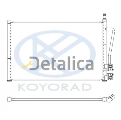 Радиатор кондиционера для Форд Фиеста 5 Koyo Япония