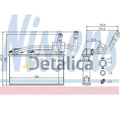 Радиатор отопителя BMW X5 E70 Nissens Denmark