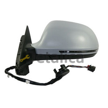 Зеркало левое 6 конт электр с подогревом с ук поворота грунт для Ауди А4 Б8 от 2007 (Тайвань) aspherical