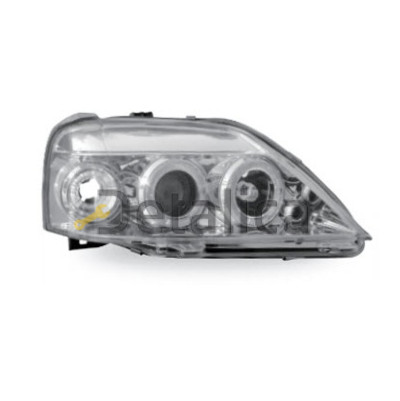 Фары комплект-тюнинг линзованные с светящимся ободком для Рено Логан от 2005 Junyan