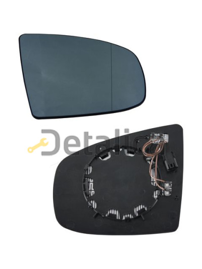 BMW X5 (X6 08- (голубое, без электрохром.!)) стекло зеркала прав электр с подогрев 4 конт (aspherical) (Тайвань)