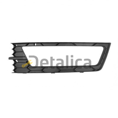 Решетка бампера передняя правая с отв под противотуманку для Шкода Рапид от 2014 (Тайвань)