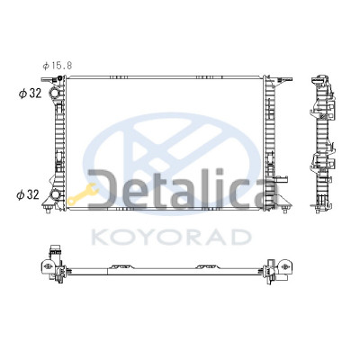 Радиатор охлаждения для Ауди А4 В8 от 2007 (Koyo)