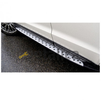 Порог-подножка левая+правая комплект BMW STYLE  для Хендай Санта Фе 2 от 2006 до 2009 (Тайвань)